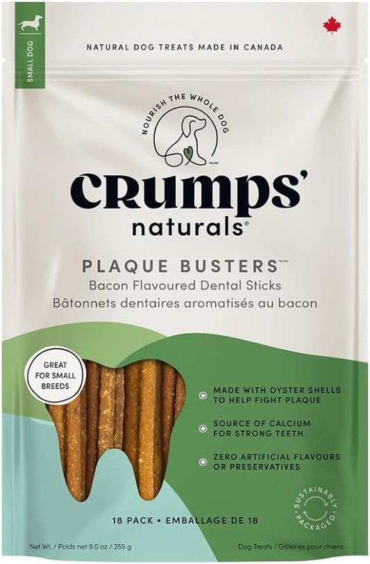 Crumps' Naturals Pbb-3.5" 18Pk Bacon Dental Dog Treats