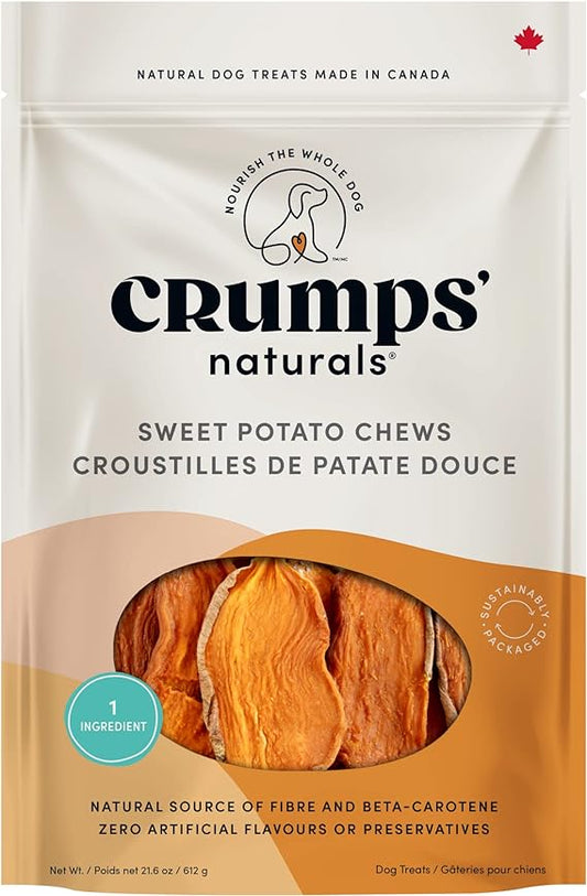 Crumps' Naturals Sweet Potato Chews, PRODUCT MAY VARY 612g/21.6oz